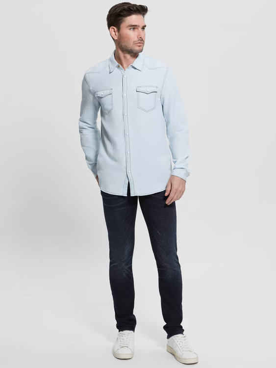 Módní Truckee košile, Modrá barva, 2023