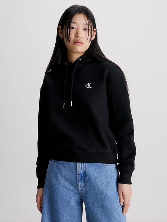 Calvin Klein Jeans – Embroidery mikina, Černá barva