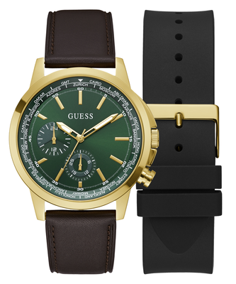 GUESS – Spec hodinky, Černá, Hnědá, Zlatá barva