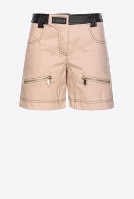 Pinko – Scilla šortky, Béžová, Hnědá barva