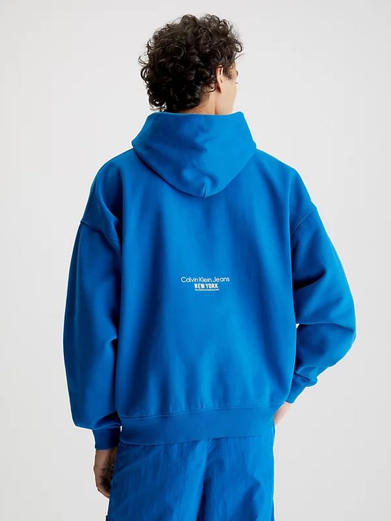 Motion Floral mikina – Calvin Klein Jeans, Modrá barva Muži