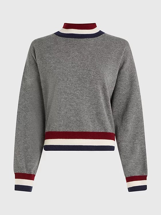 Wool Cashmere svetr Šedá barva Ženy