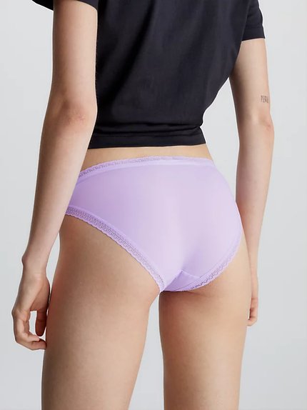 Módní Lace Edge bikiny, Fialová barva, 2023