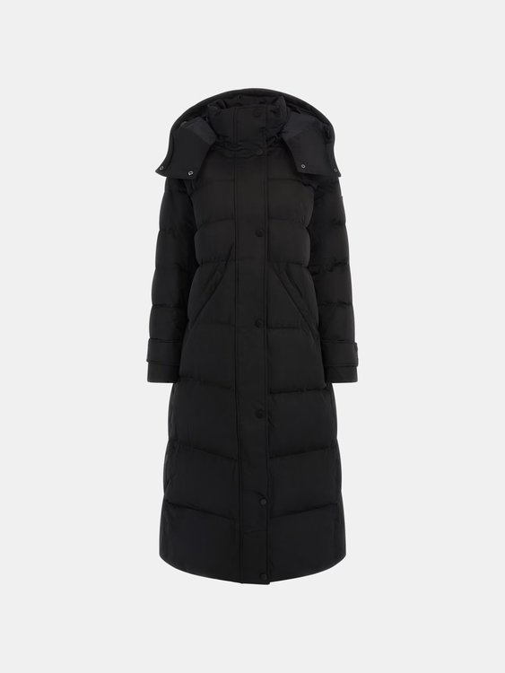 Ines Long Down kabát Černá barva Ženy