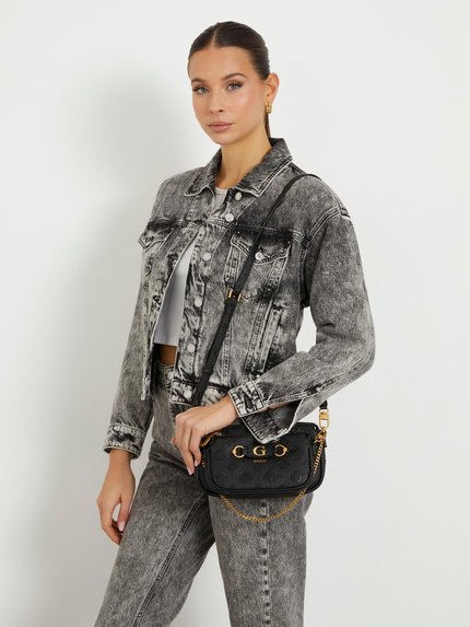 Módní Izzy Peony crossbody, Černá barva, 2024