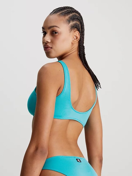 Módní CKJ Monogram plavky, Tyrkysová barva, 2024