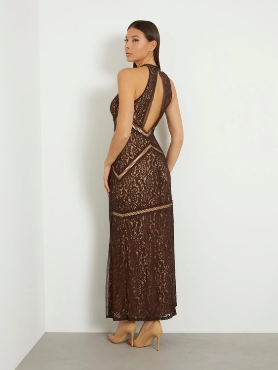 New Liza šaty – GUESS, Hnědá barva Ženy