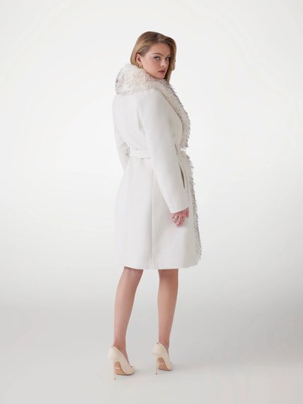 Módní Valerie kabát, Krémová barva, 2024