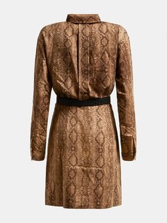 Dominique šaty – Guess, Hnědá barva Ženy 2