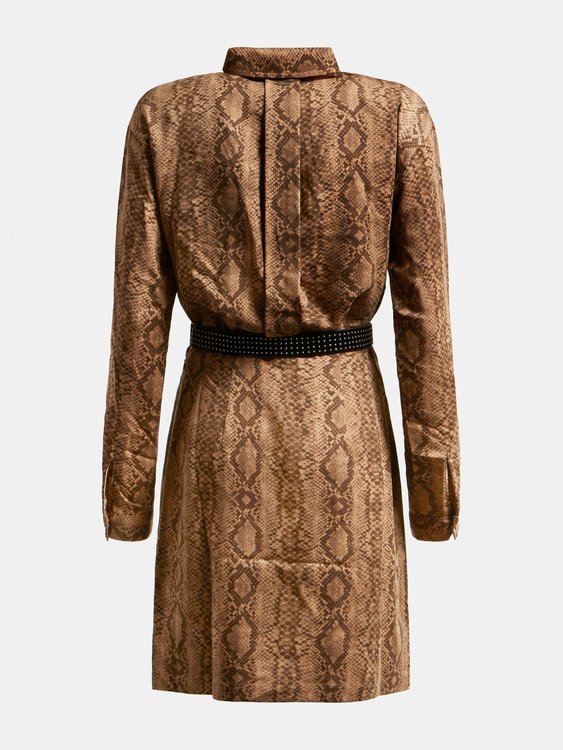 Dominique šaty – Guess, Hnědá barva Ženy 2