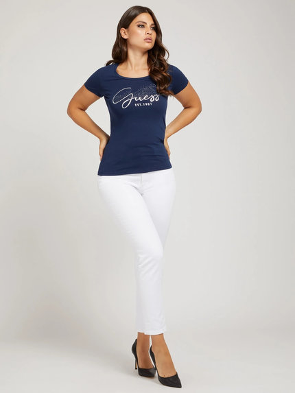 Front logo tričko Modrá, Navy barva Ženy