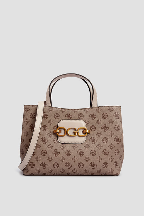 Guess – Hensely logo kabelka, Béžová, Hnědá barva