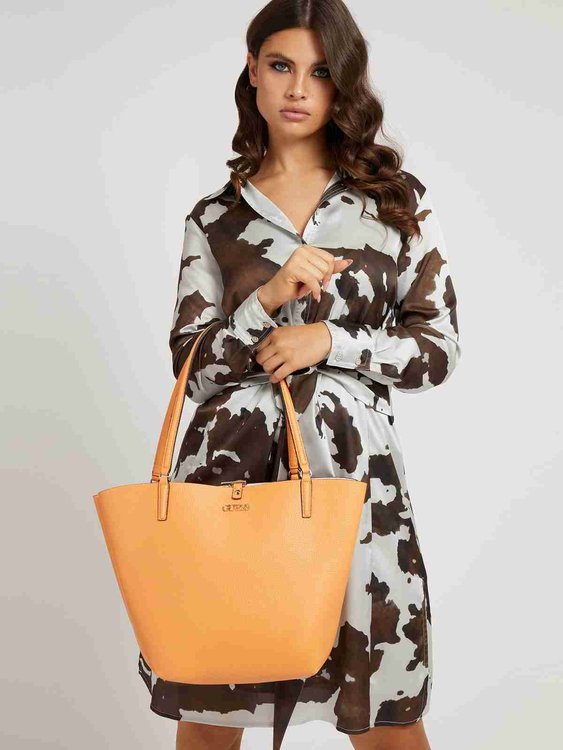 Guess, Oranžová barva Alby shopper