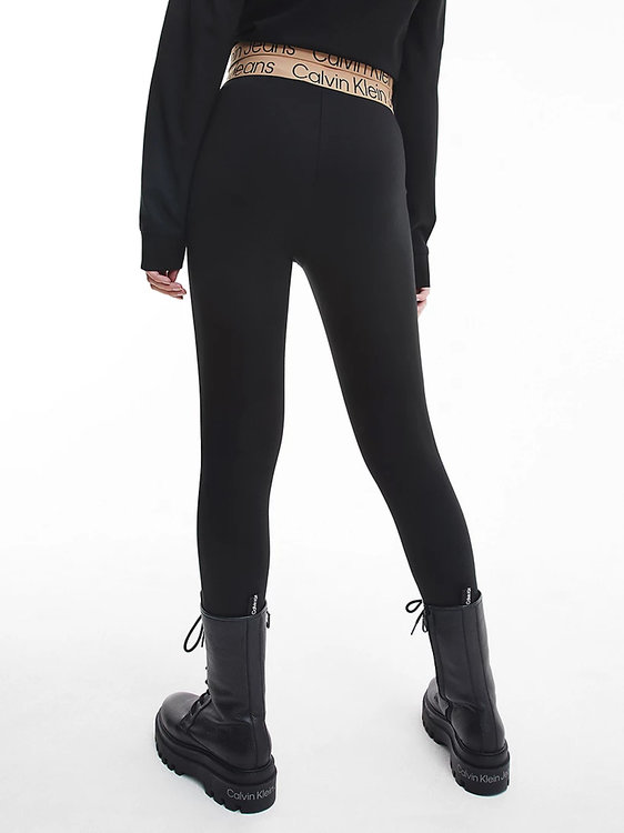 Luxusní Logo elastic legíny, Černá barva, XS, S, M, L