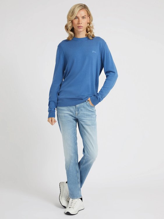 Módní Patton svetr, Modrá barva, 2022