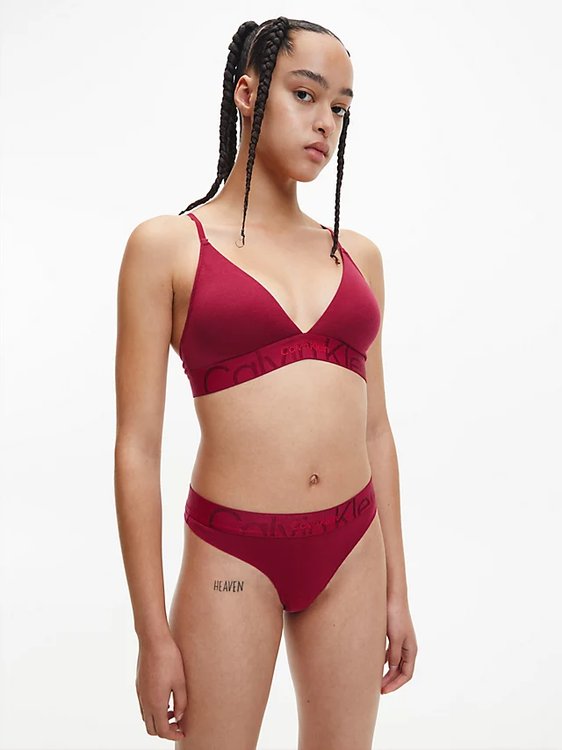 Módní Embossed podprsenka, Červená barva, 2022