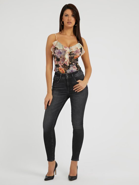 Módní Shape Up jeany, Černá barva, 2023