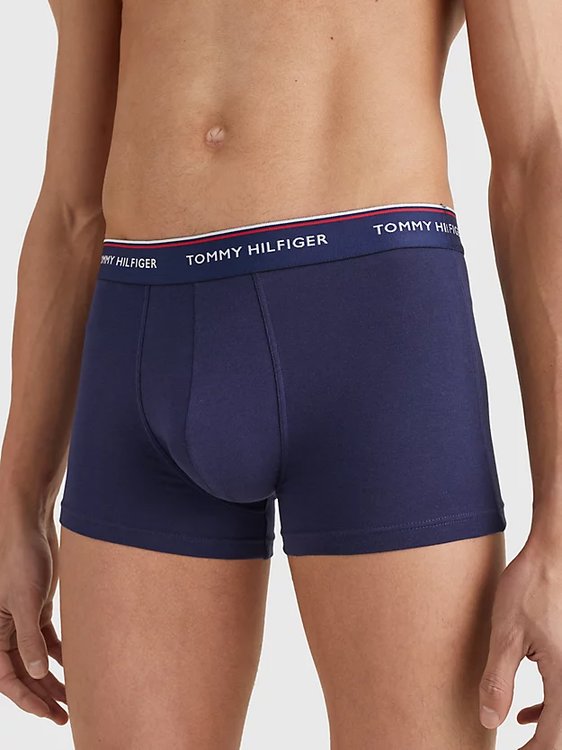 Premium Essential boxery 3ks – Tommy Hilfiger, Navy barva Muži