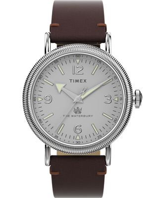 TIMEX – Waterbury hodinky, Hnědá, Stříbrná barva