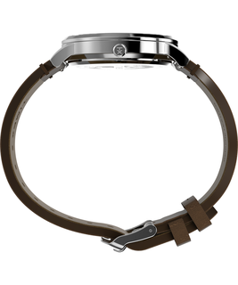 Luxusní Waterbury hodinky, Hnědá, Stříbrná barva