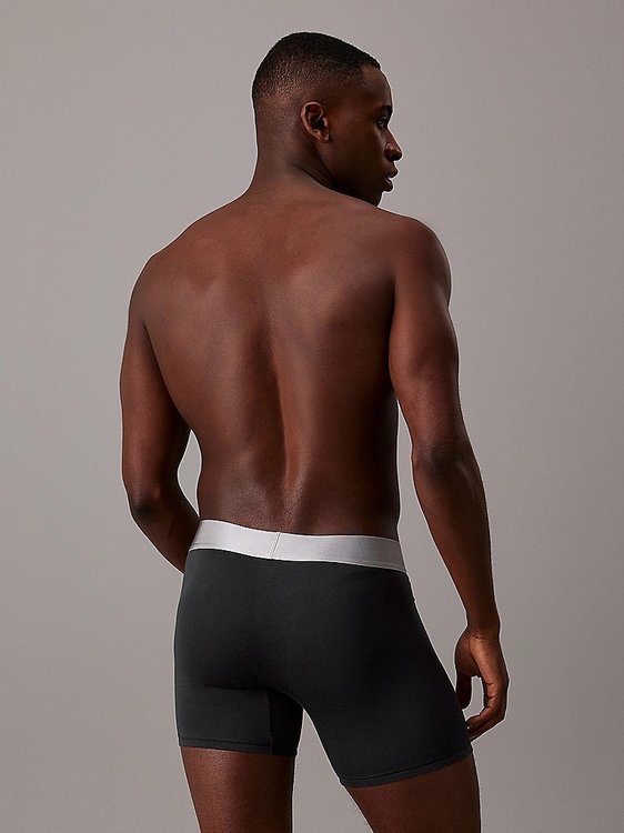 Módní CK Steel Cotton boxery 3ks, Černá barva, 2024