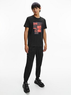 Blurred tričko – Calvin Klein Jeans, Černá barva Muži