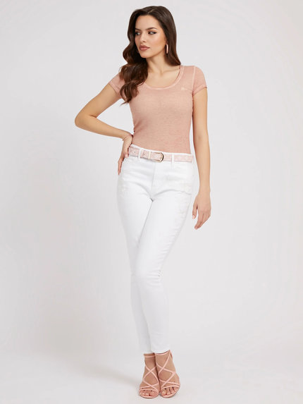 Módní Script logo tričko, Růžová barva, 2022