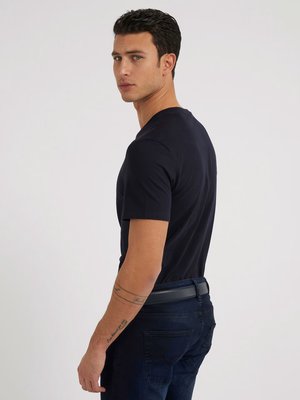 Original triko – GUESS, Modrá, Navy barva Muži