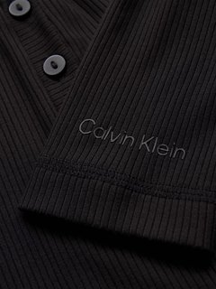 Modal Rib top Černá barva Ženy