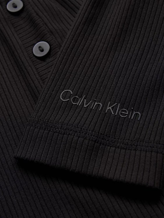 Modal Rib top Černá barva Ženy