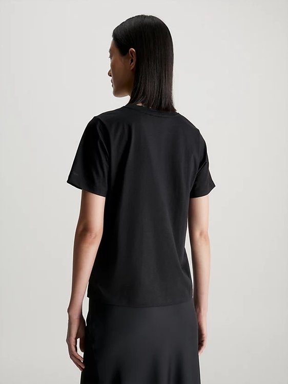 Smooth Cotton triko – Calvin Klein, Černá barva Ženy