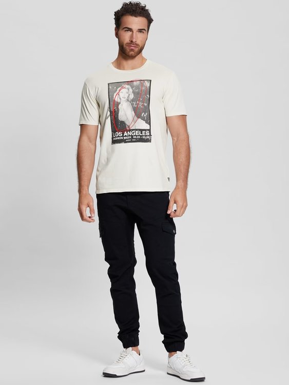 Módní LA Fashion triko, Bílá, Krémová barva, 2023