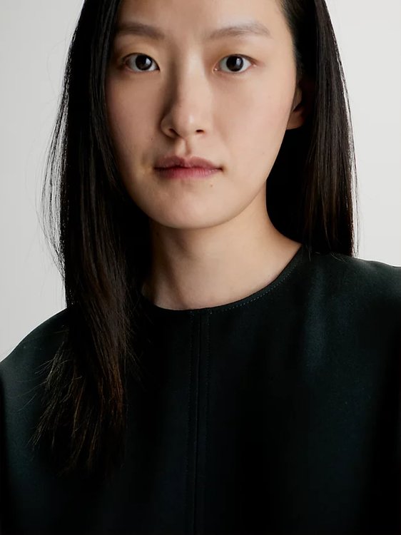 Módní Heavy Viscose šaty, Černá barva, 2023