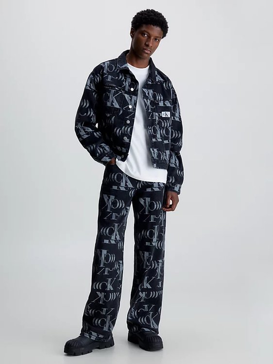 Módní Boxy Denim bunda, Černá barva, 2023