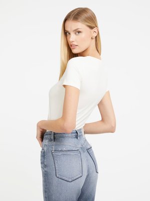 Leo Triangle triko – GUESS, Bílá barva Ženy