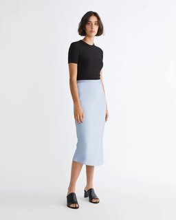 Luxusní Modal Rib Triko, Černá barva, XS, S