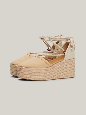 Closed Toe Linen espadrilky – Tommy Hilfiger, Béžová barva Ženy