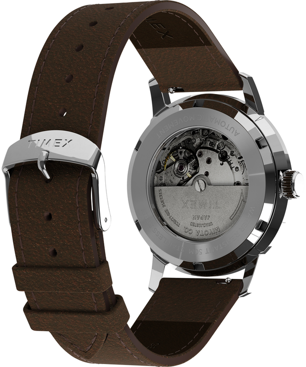 Módní Marlin hodinky, Hnědá, Stříbrná barva, 2024