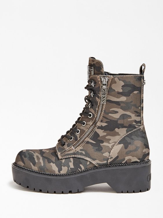 Tayte boots – Guess, Černá, Hnědá, Multi, Zelená barva Ženy, Ženy