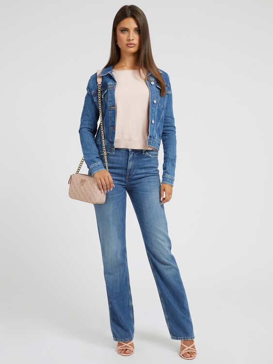 Módní Delya Trucker bunda, Modrá barva, 2023