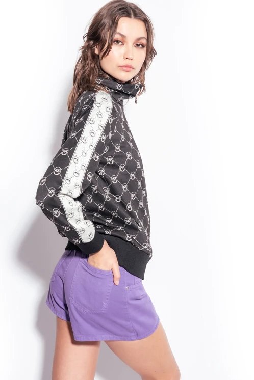 Módní Zeme mikina, Černá barva, 2023