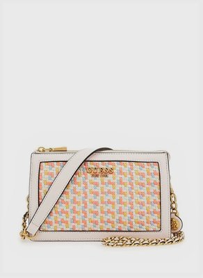 GUESS – Abey crossbody, Krémová, Multi barva