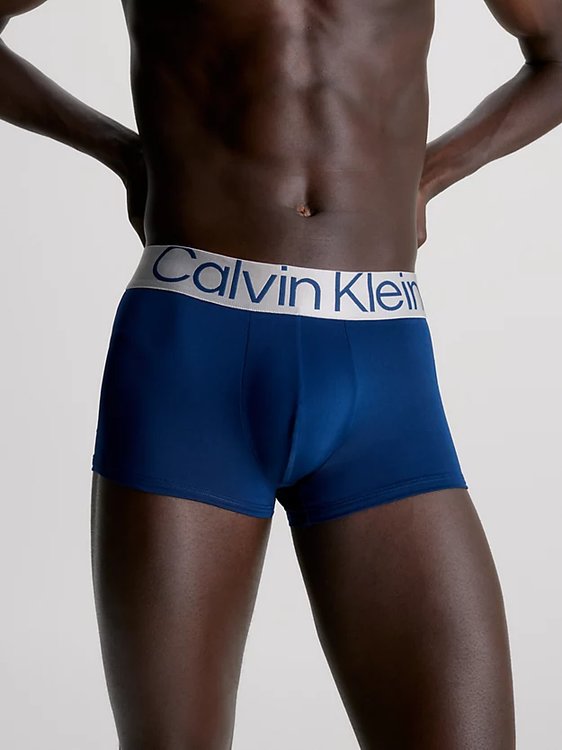 Micro Steel boxery 3ks – Calvin Klein Underwear, Modrá barva Muži