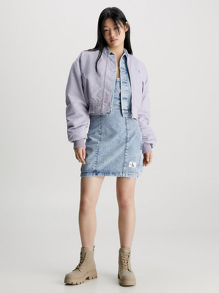 Módní Bomber bunda, Fialová barva, 2023