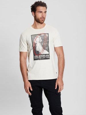 GUESS – LA Fashion triko, Bílá, Krémová barva