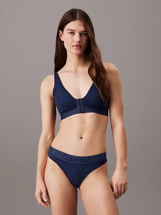 Calvin Klein Underwear – Intrinsic tanga, Modrá barva