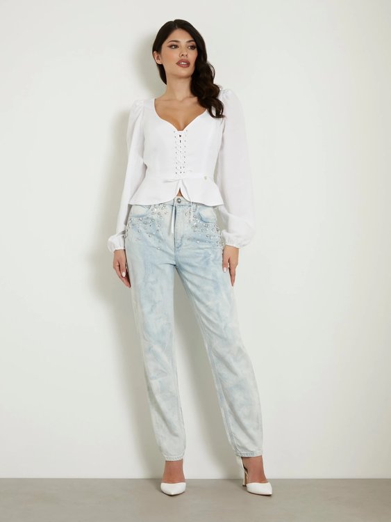 Módní Federica košile, Bílá barva, 2024