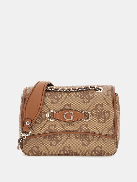 Izzy kabelka – GUESS, Béžová, Multi barva Ženy