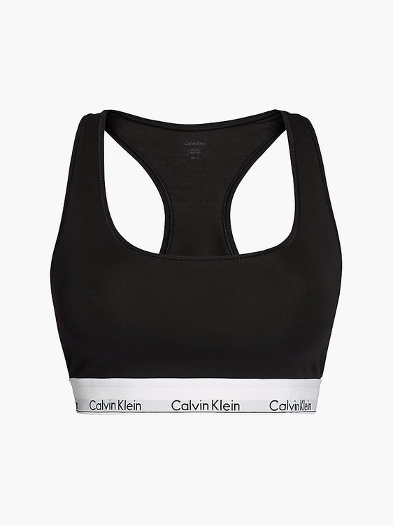 Calvin Klein Underwear – Modern Cotton podprsenka PLUS SIZE, Černá barva