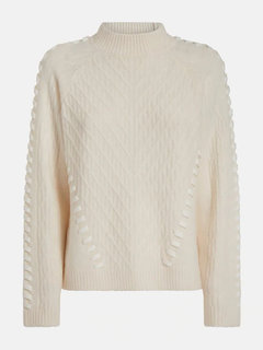 Suede svetr – Guess, Krémová barva Ženy 1